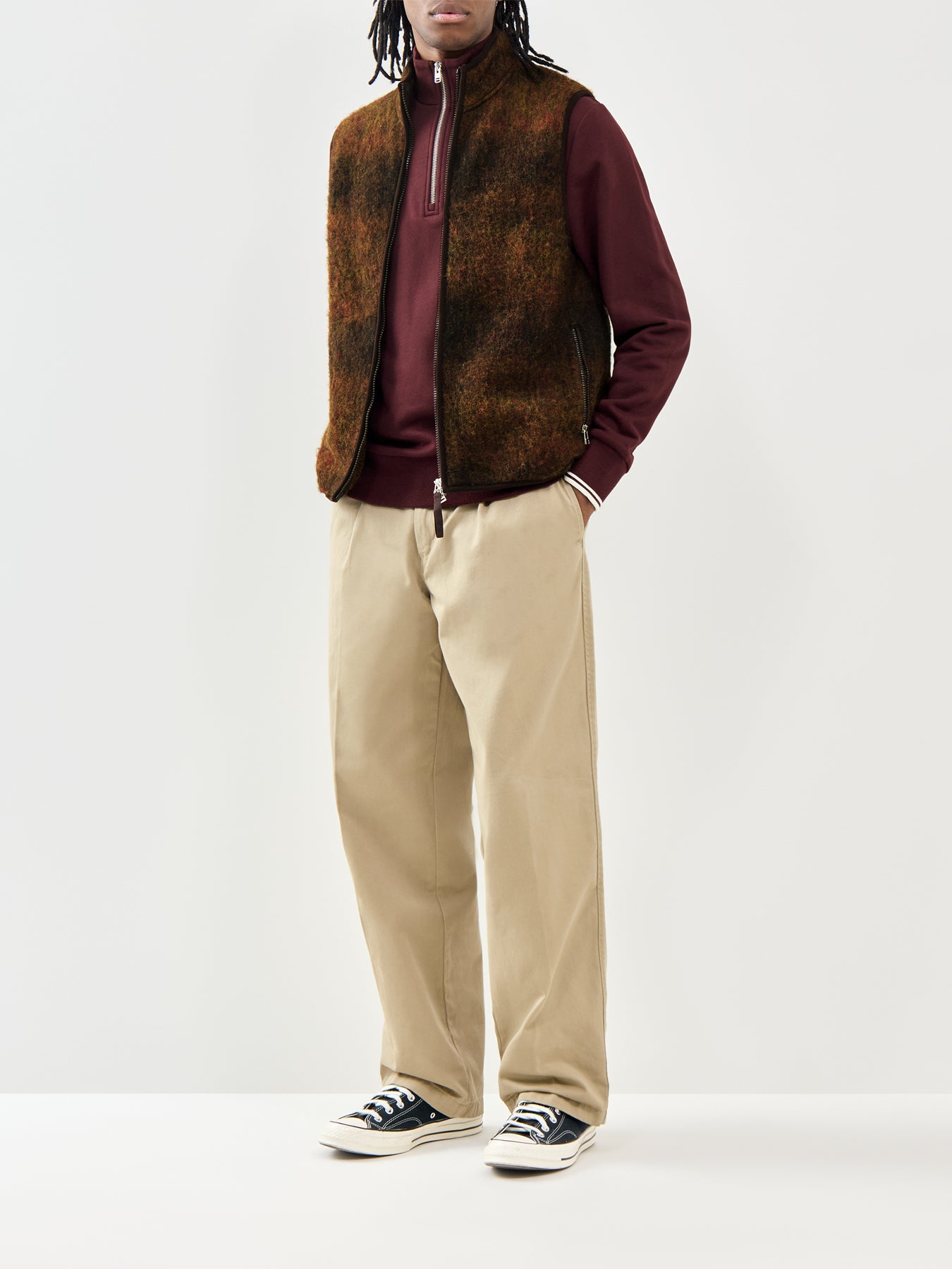 Half Zip Sweatshirt Burgundy