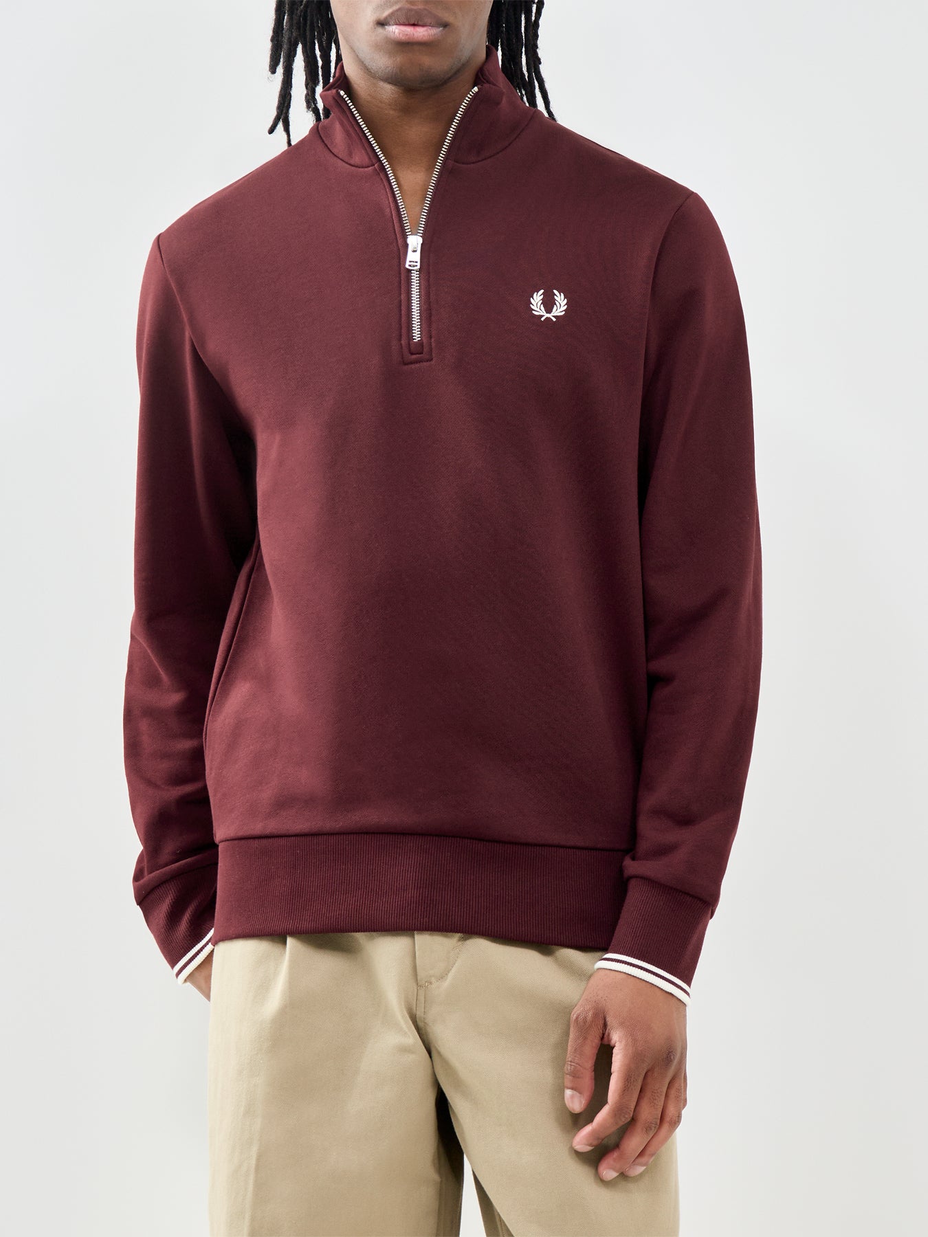 Half Zip Sweatshirt Burgundy