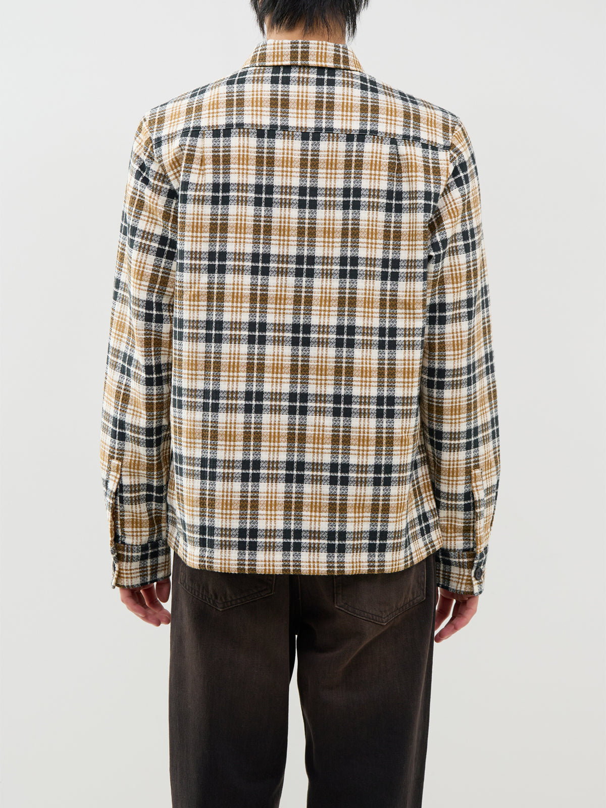 Textured Check Cotton Overshirt