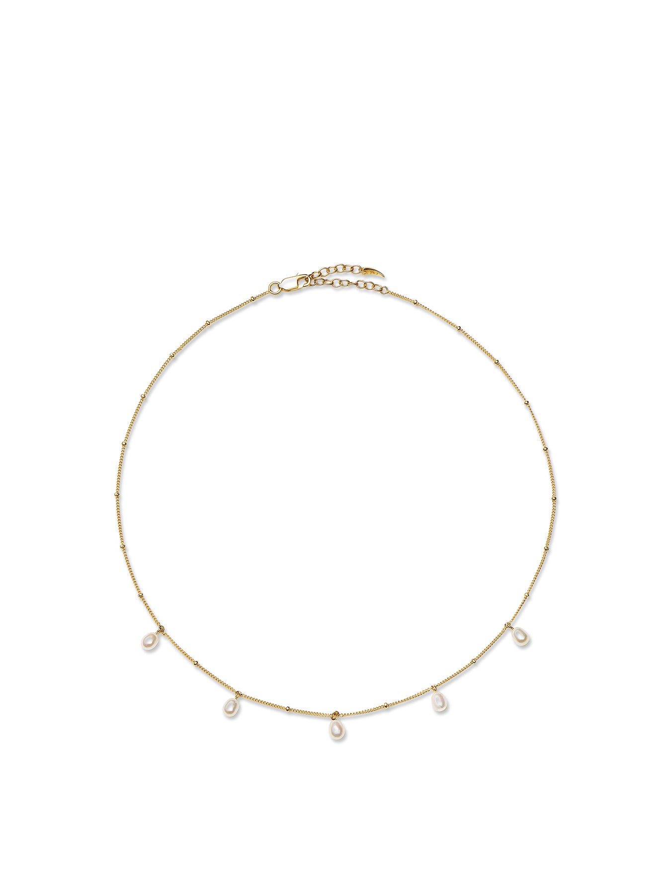 18ct Recycled Gold Vermeil Pearl Baya Baroque Chain Choker