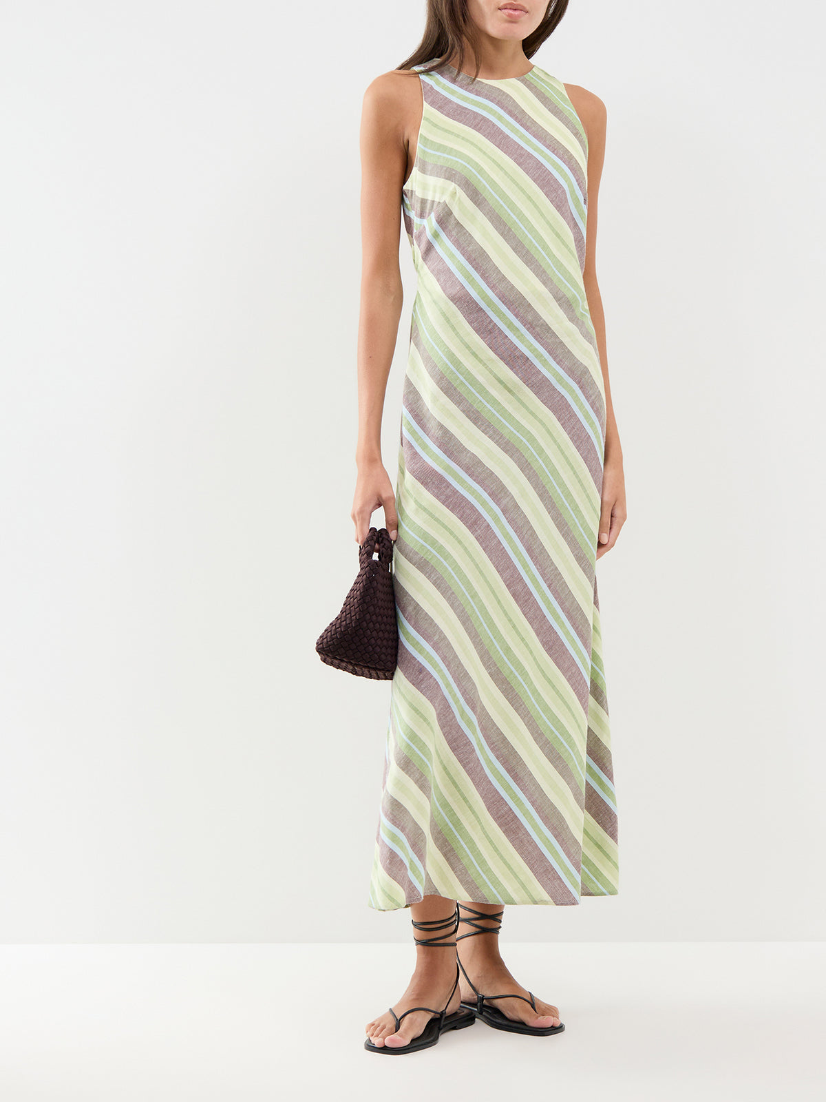 Striped Racer Tie-Back Dress