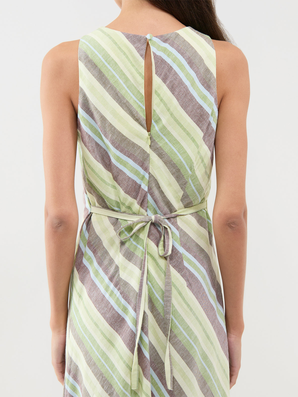 Striped Racer Tie-Back Dress