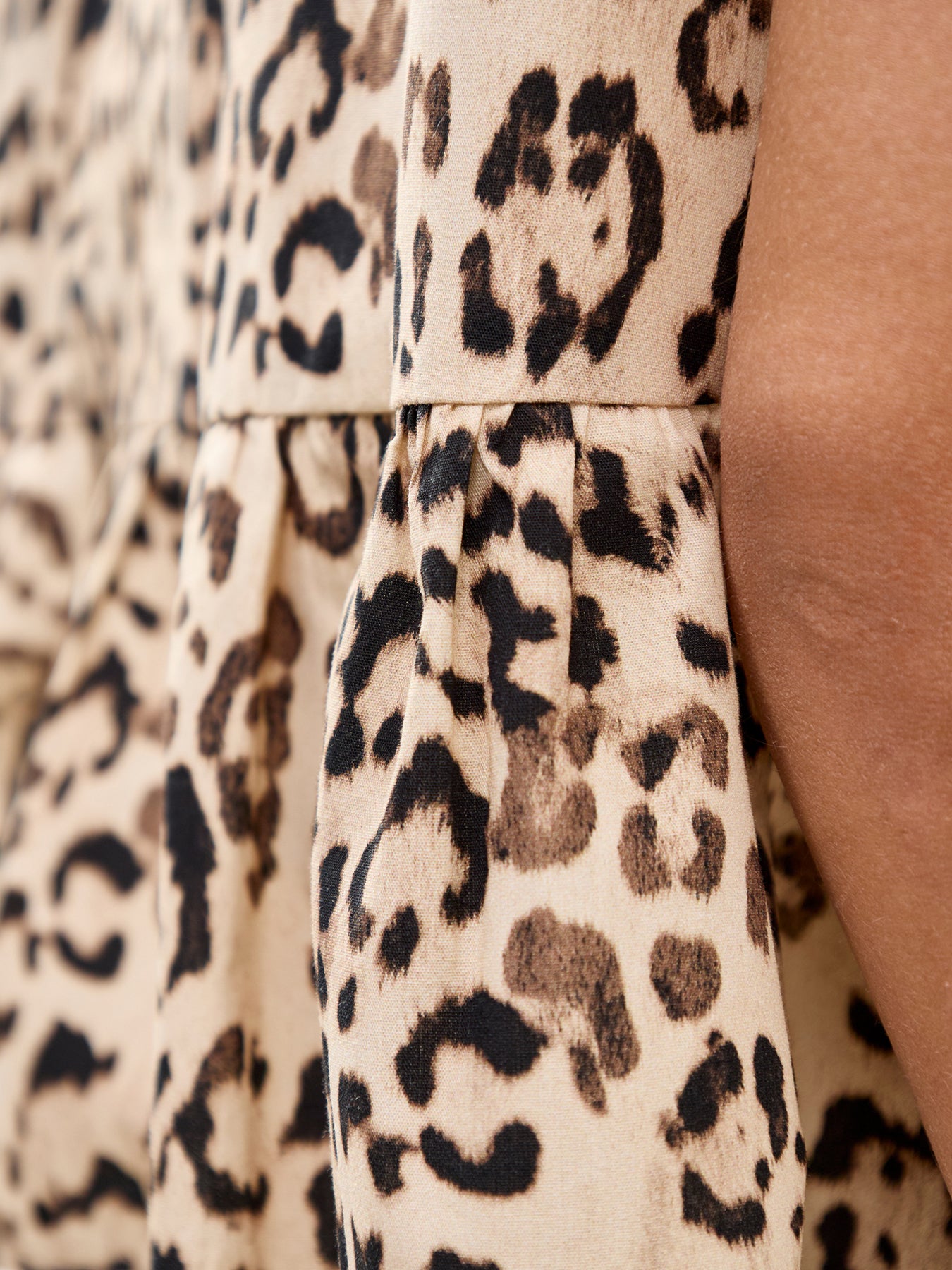 Leopard Print Cotton Peplum Top Leopard