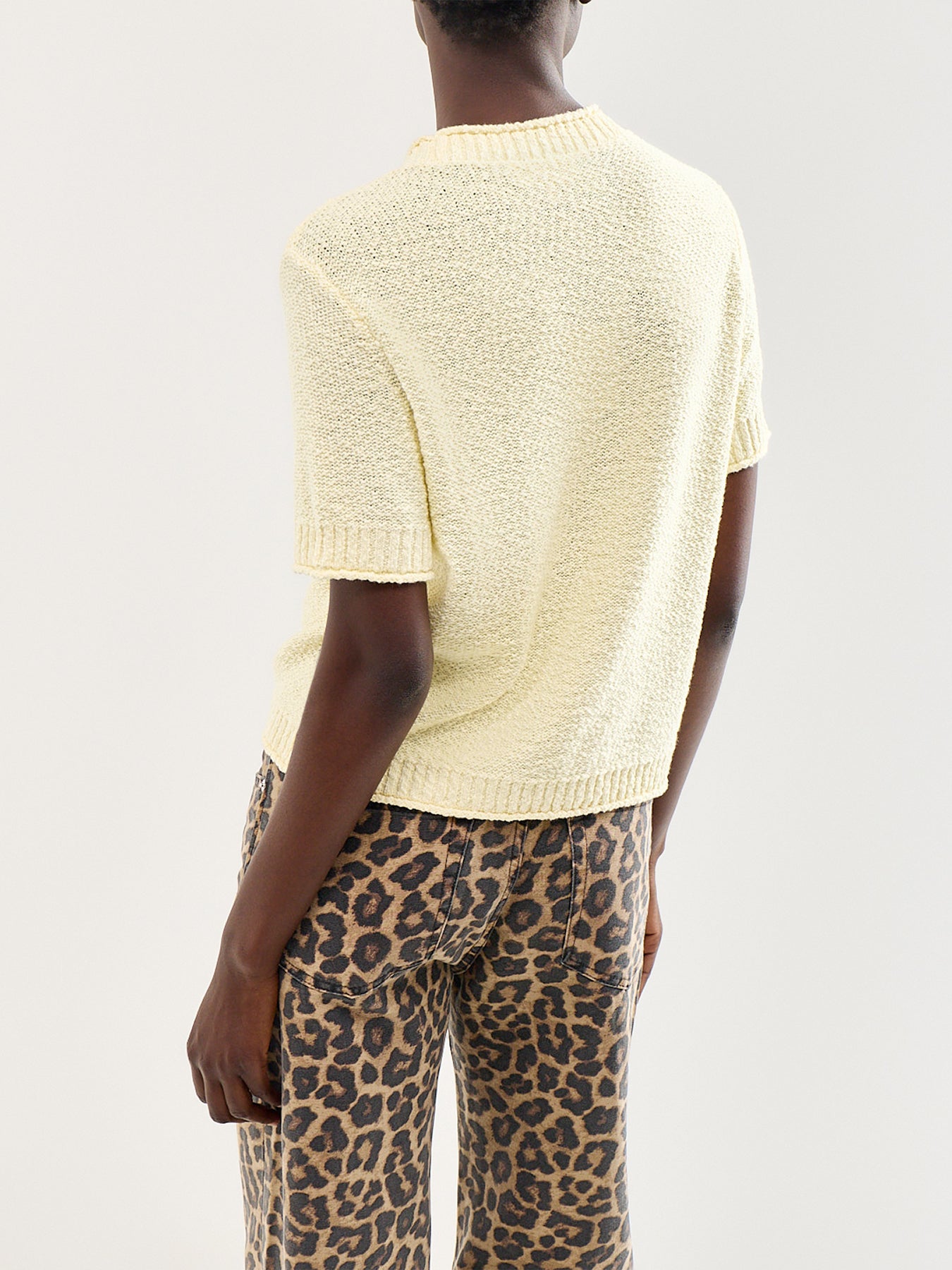 Textured Knit Top Yellow