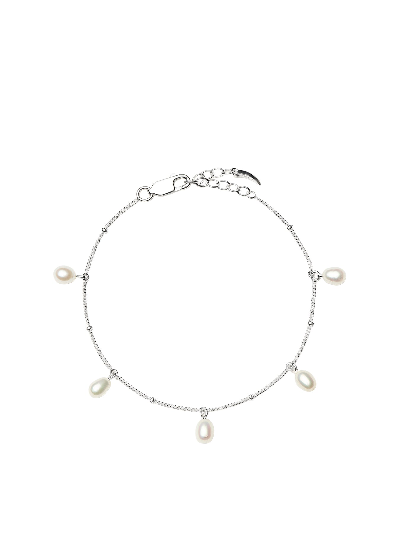 Pearl Baya Baroque Chain Bracelet Silver