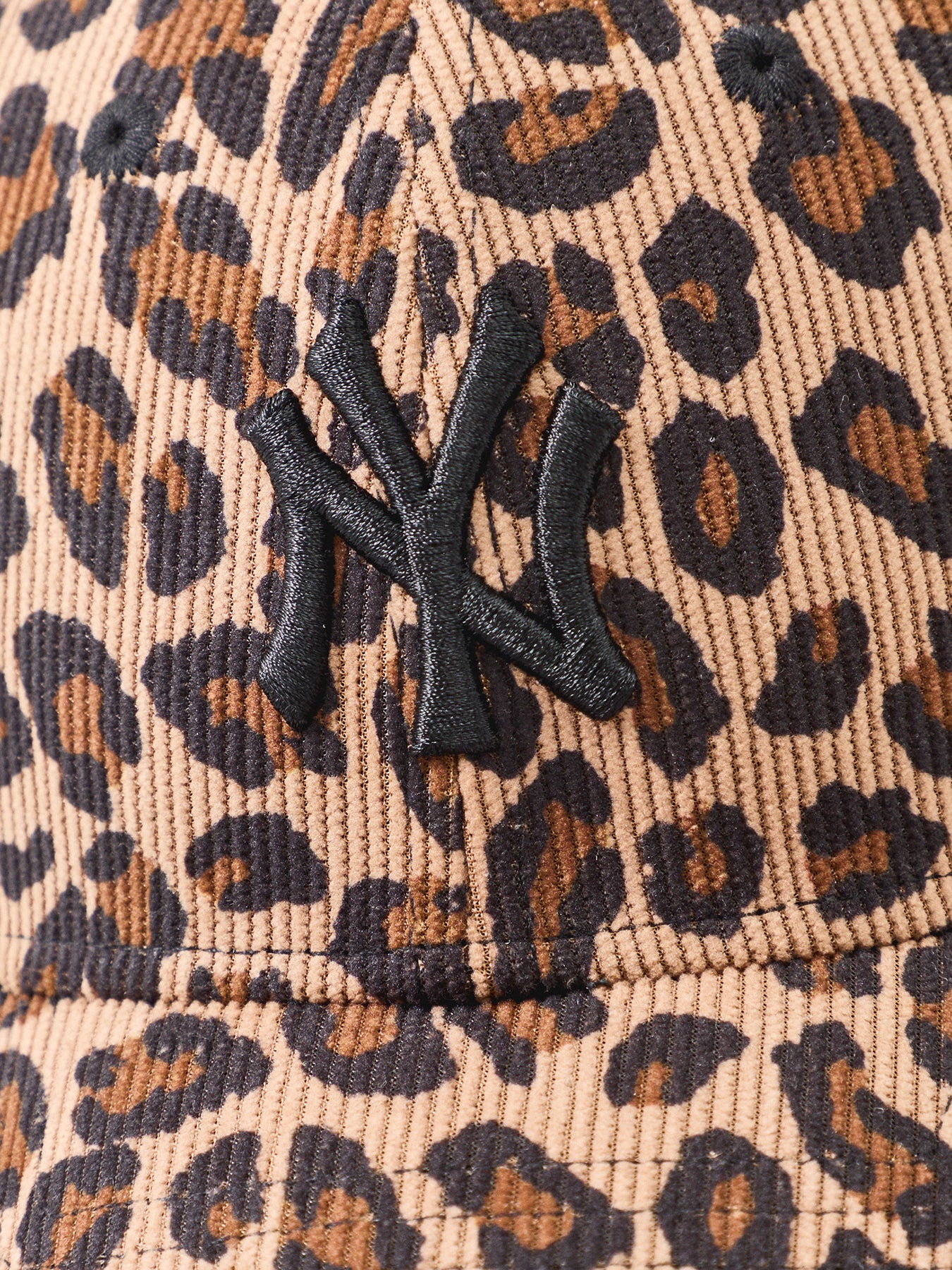 Female Leopard Cord 9FORTY NY Yankees Cap Brown
