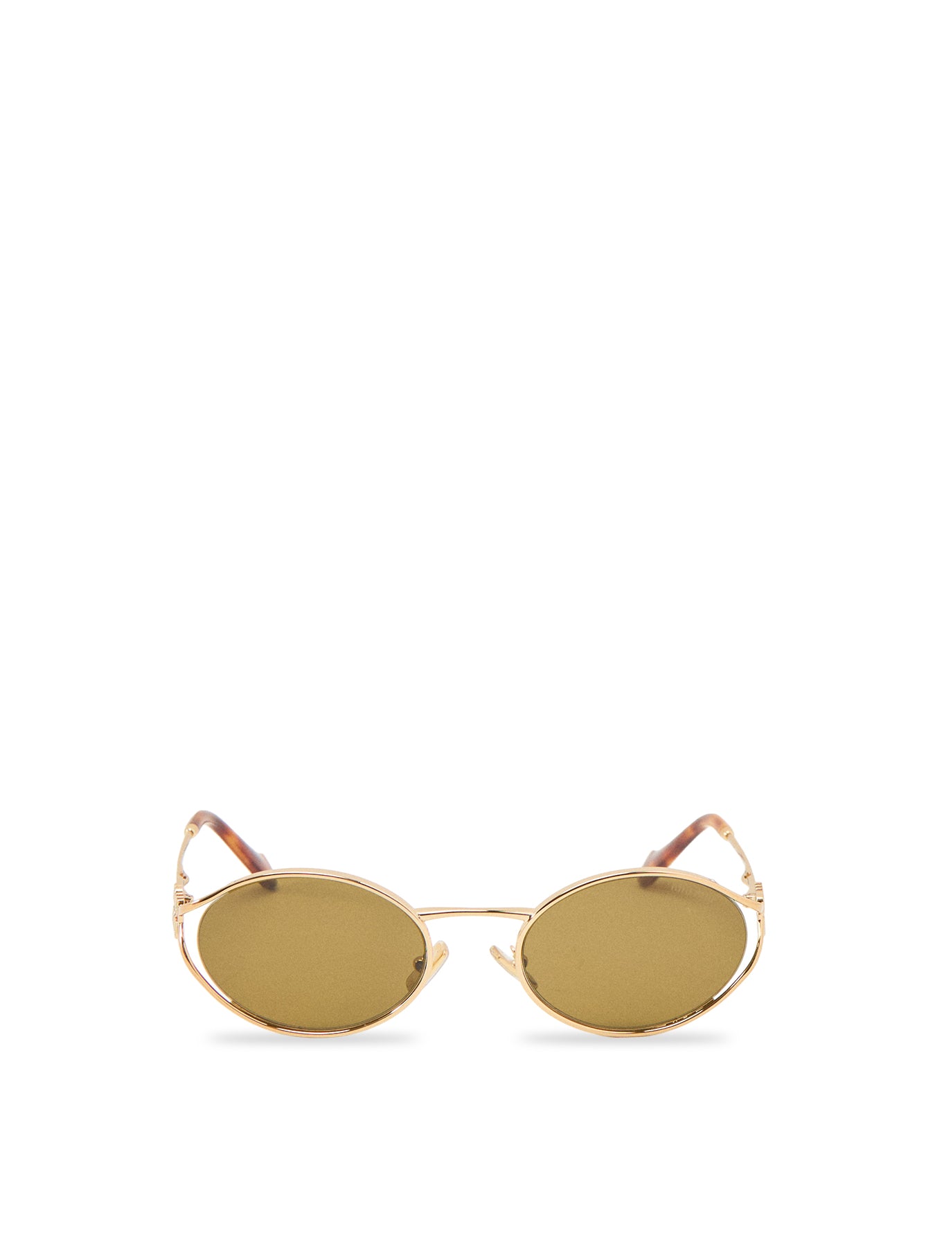 Round Metal Sunglasses Brown