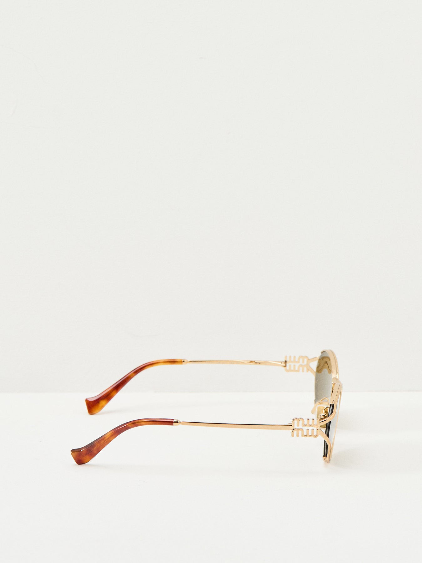 Round Metal Sunglasses Brown