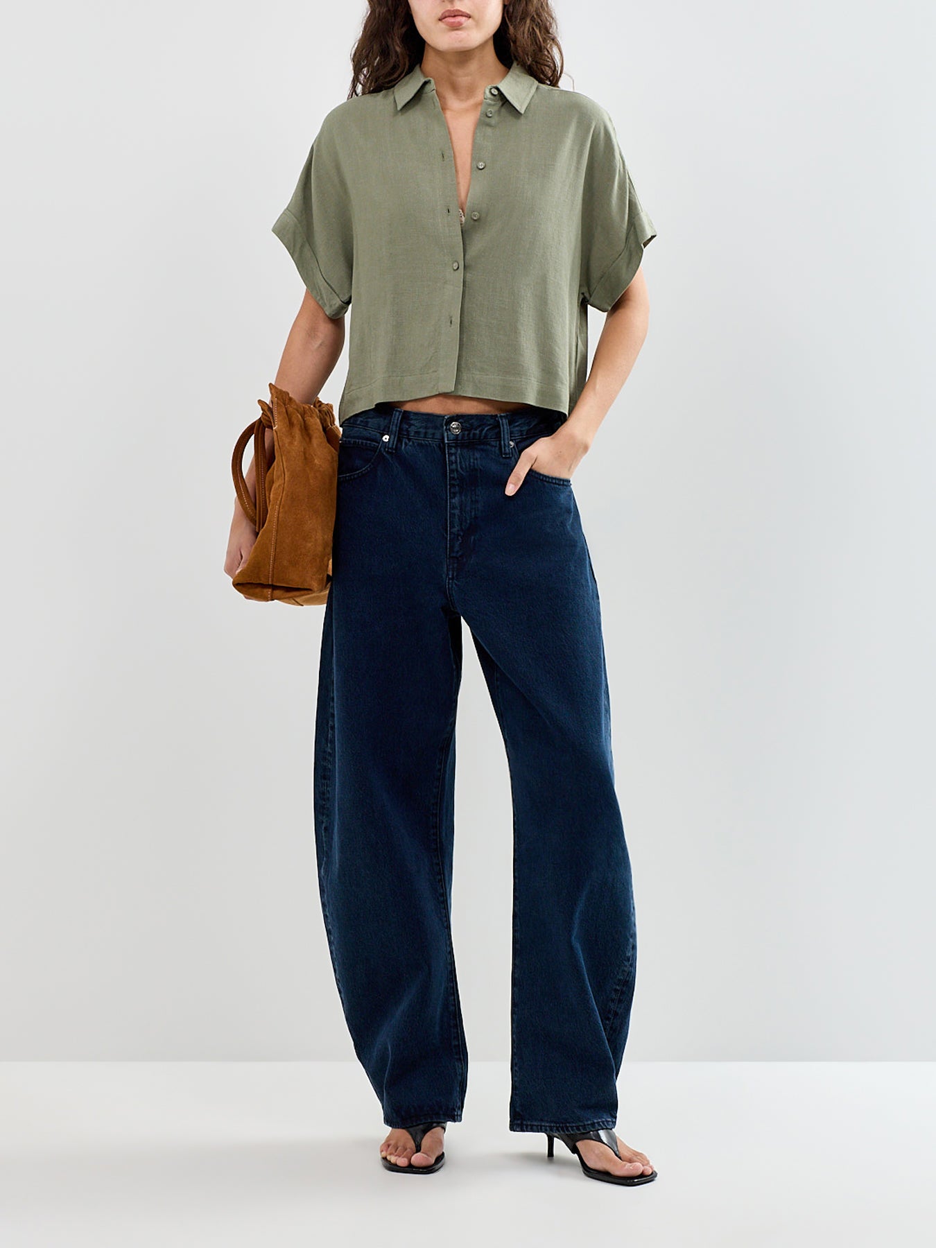 SLFVIVA SS CROPPED SUN SHIRT NOOS