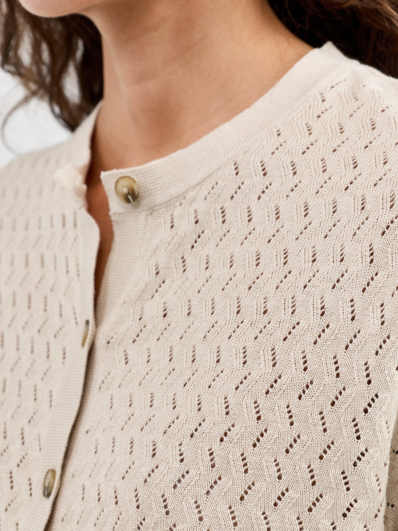 SLFMATTIS 2/4 LINEN BLEND CARDIGAN NOOS