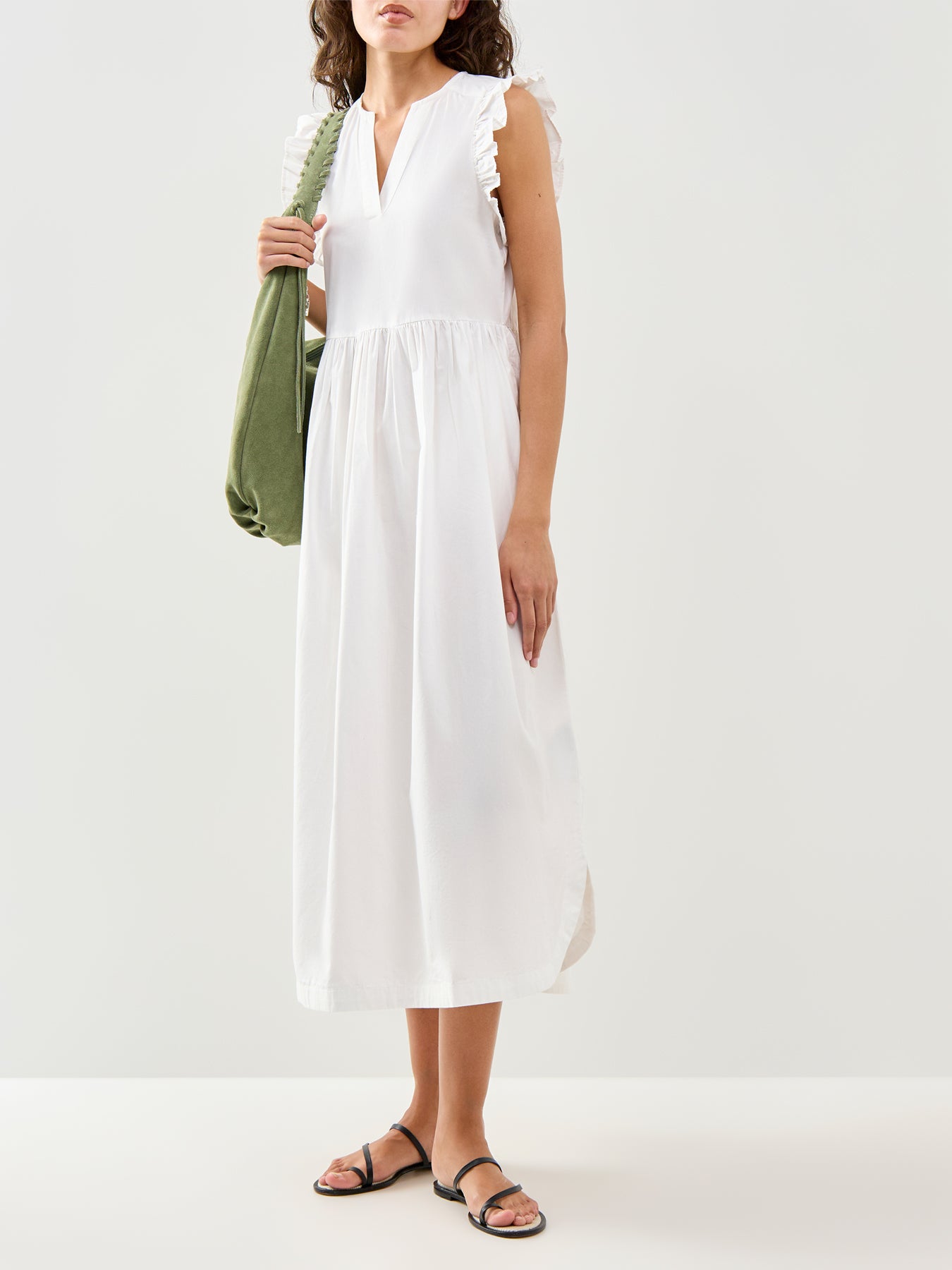 Blair Ida Maxi Smock Dress White