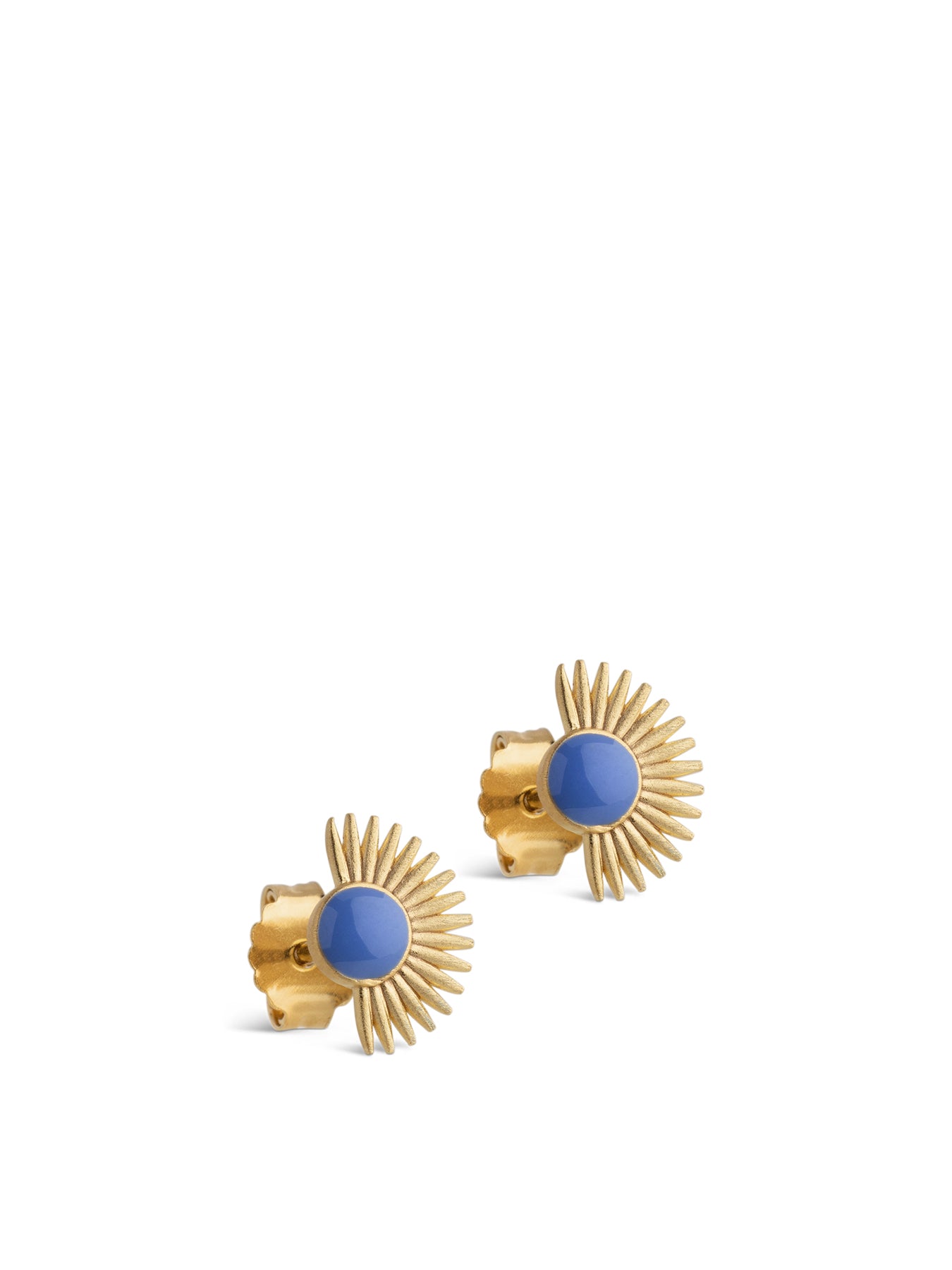 Soleil Cornflower Stud Earrings Gold