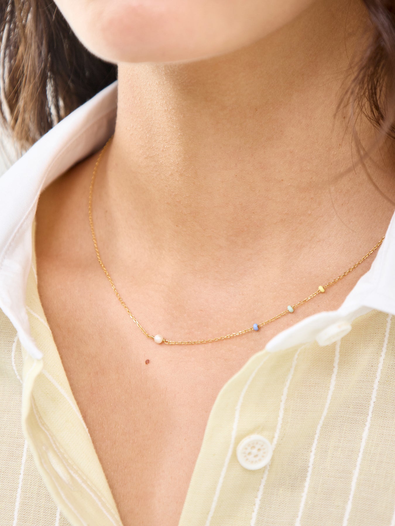 Lola Simple Citrus Sky Necklace Gold