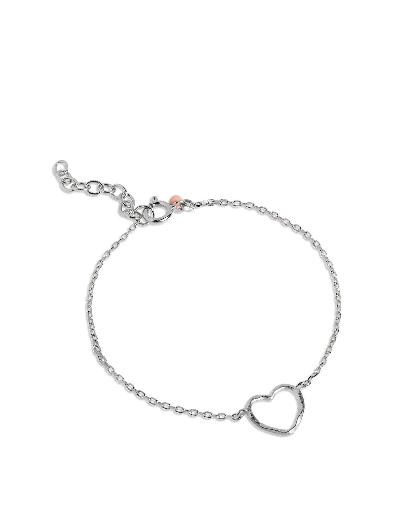 Organic Heart Bracelet Silver