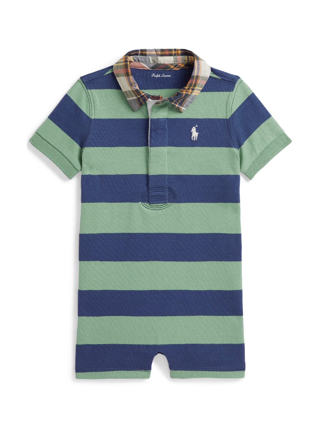 Baby Knit Polo Shortall Multi