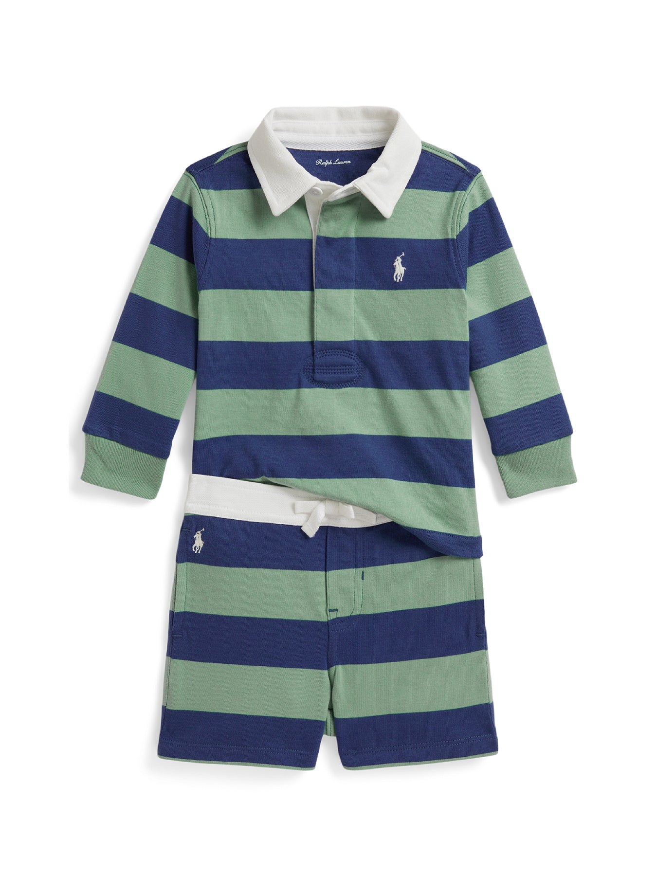 Baby Knit T-Shirt and Shorts Outfit Set Multi