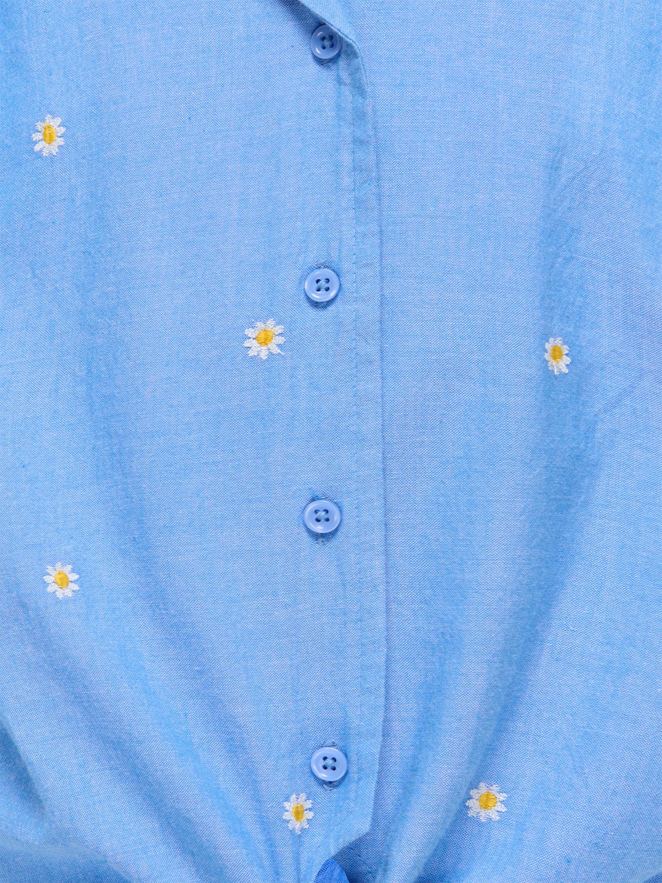 Kids' Malou Embroidered Knot Shirt Blue