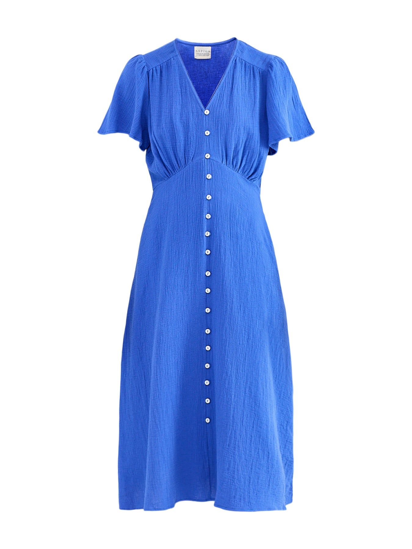 Tessa Cheesecloth Dress Blue