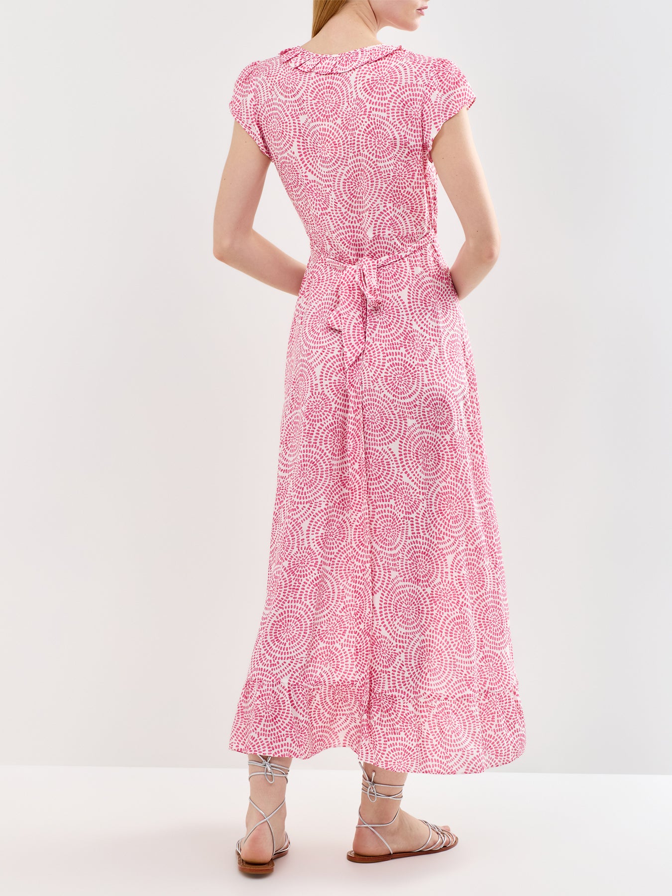 Demi EcoVero Wrap Midi Dress Pink