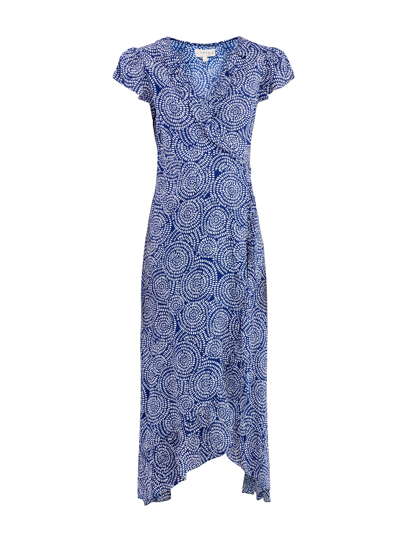 Demi EcoVero Wrap Midi Dress Navy