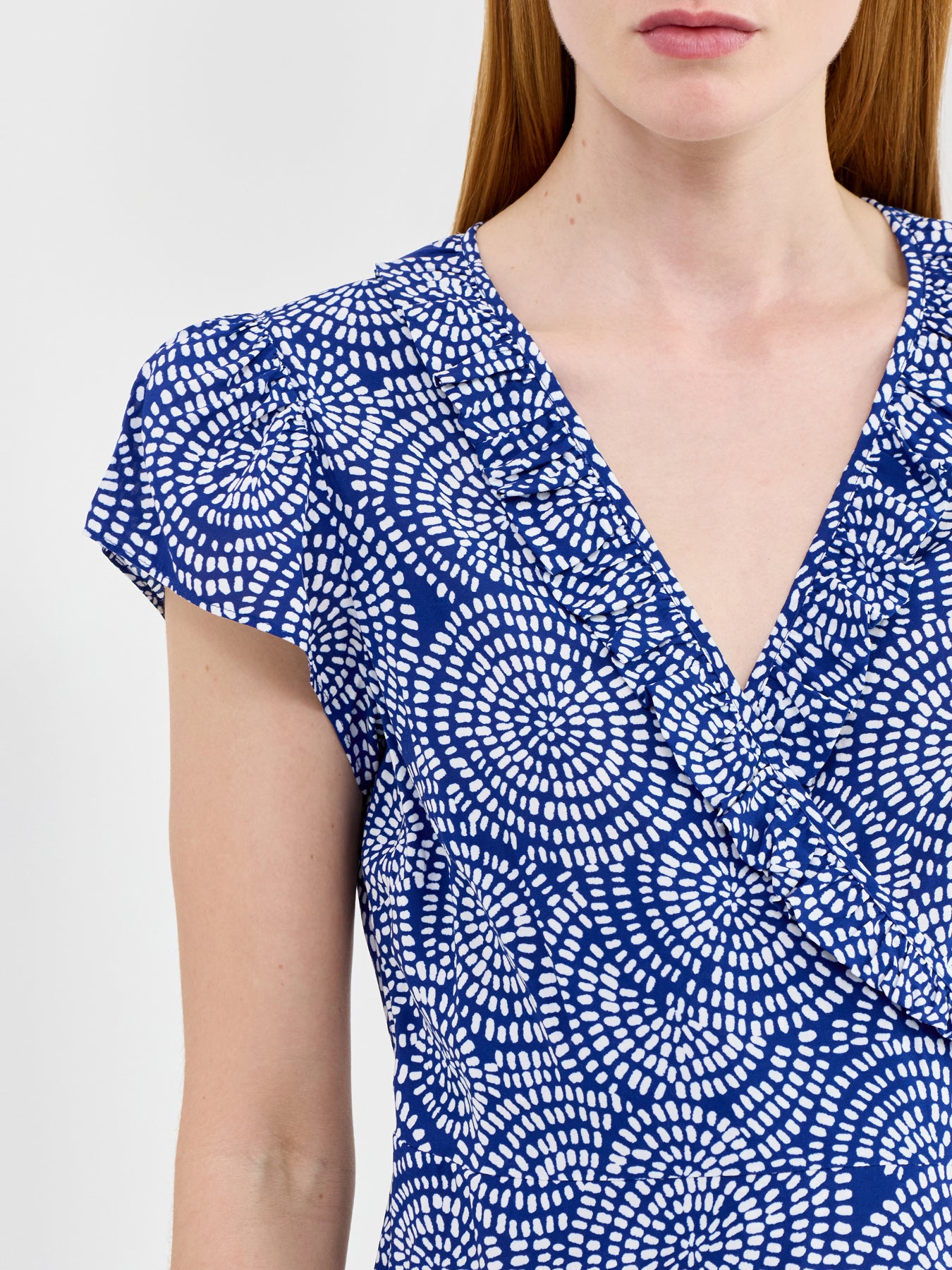 Demi EcoVero Wrap Midi Dress Navy