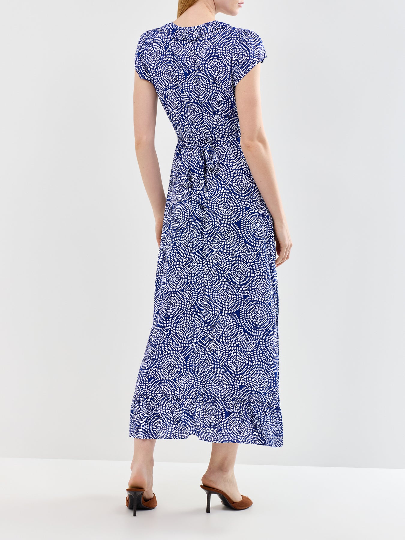 Demi EcoVero Wrap Midi Dress Navy
