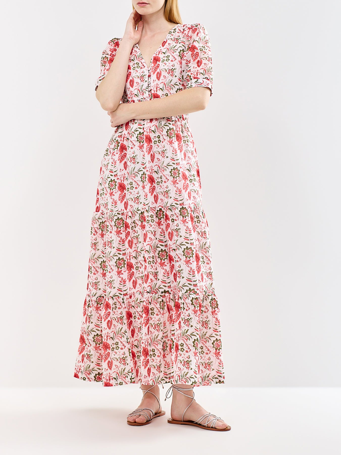 Billie Floral Midi Dress Multi