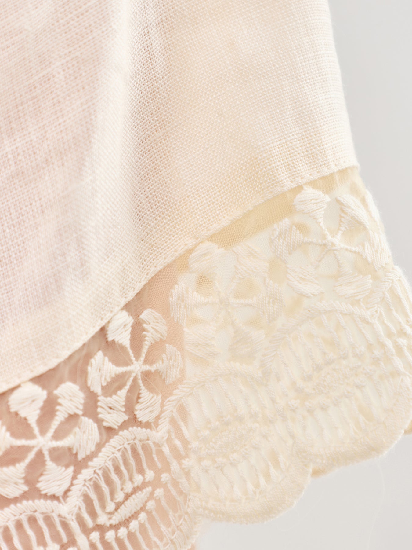 Linen Lace Top Cream
