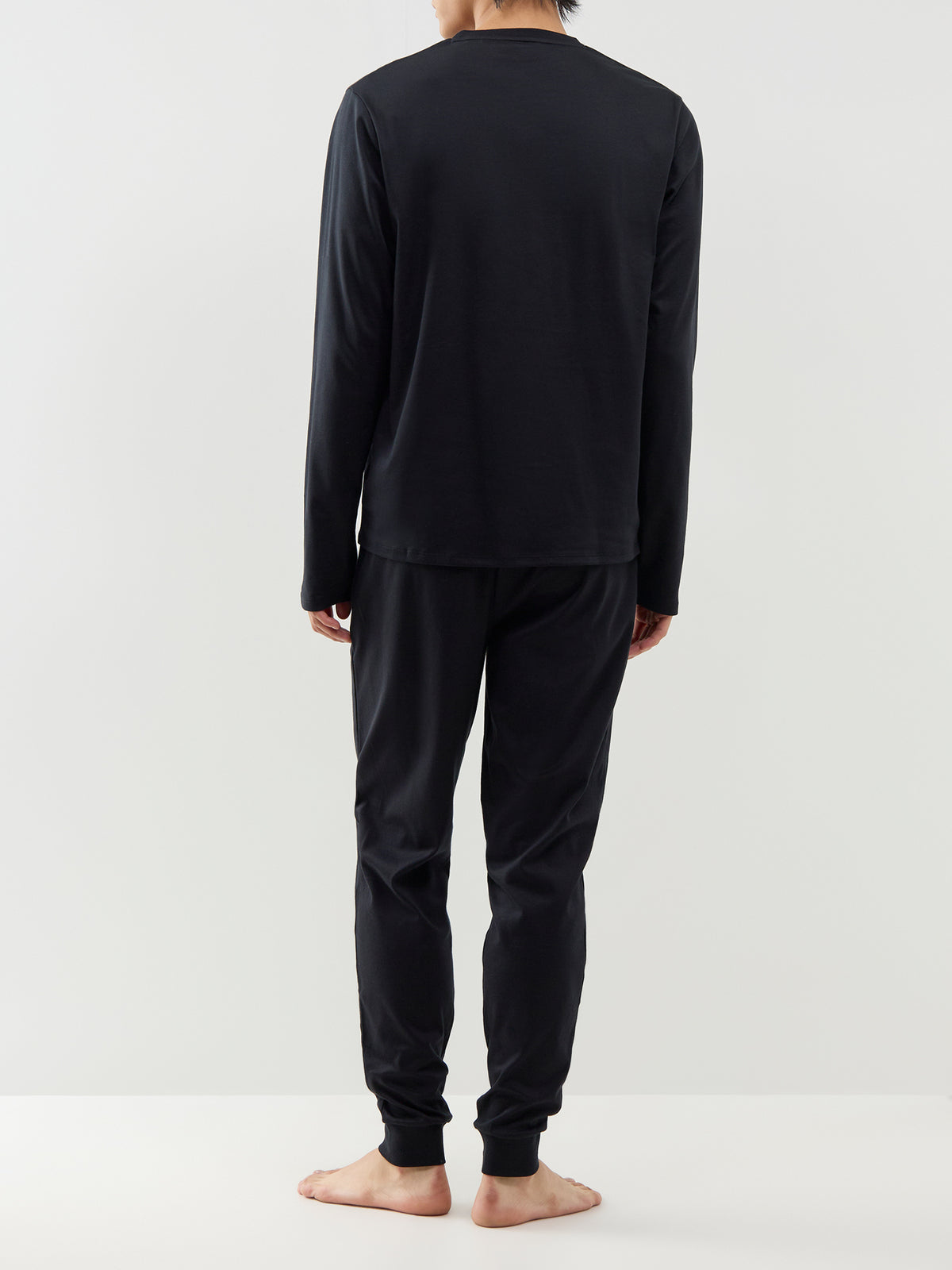 Cotton Christmas Long Pyjama Gift Set – Black