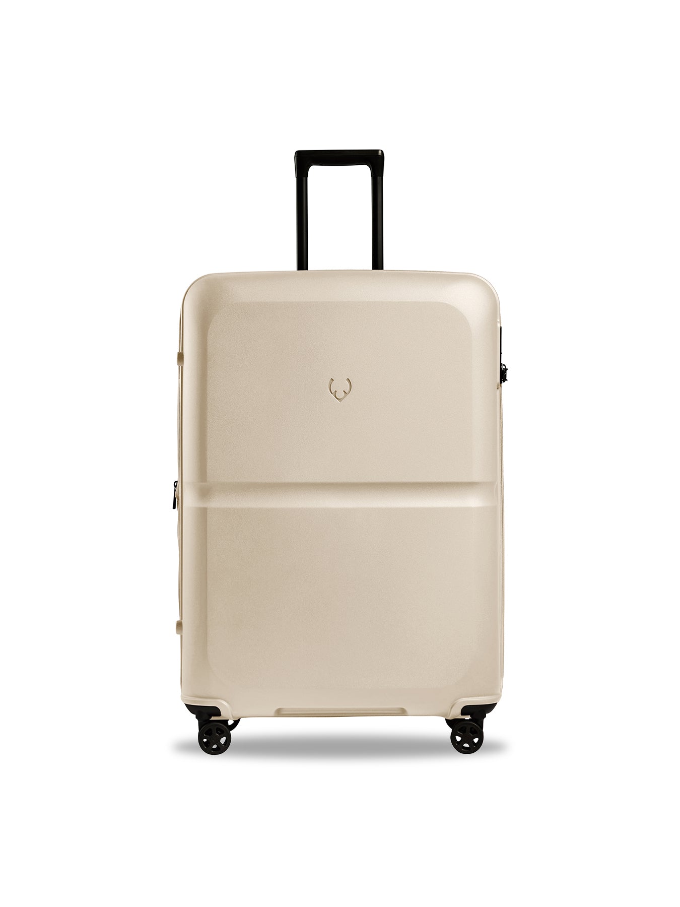 Single Stripe Large Expandable Suitcase Neutral 81cm