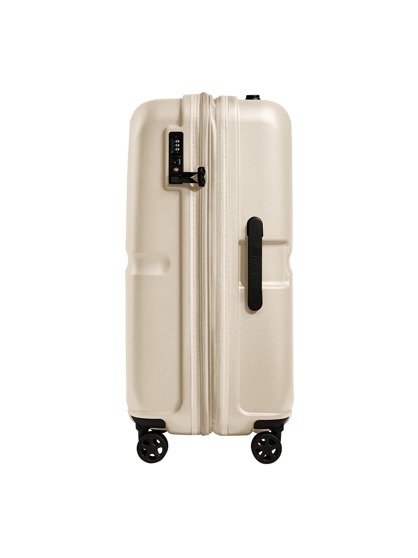 Single Stripe Medium Expandable Suitcase Neutral 68cm