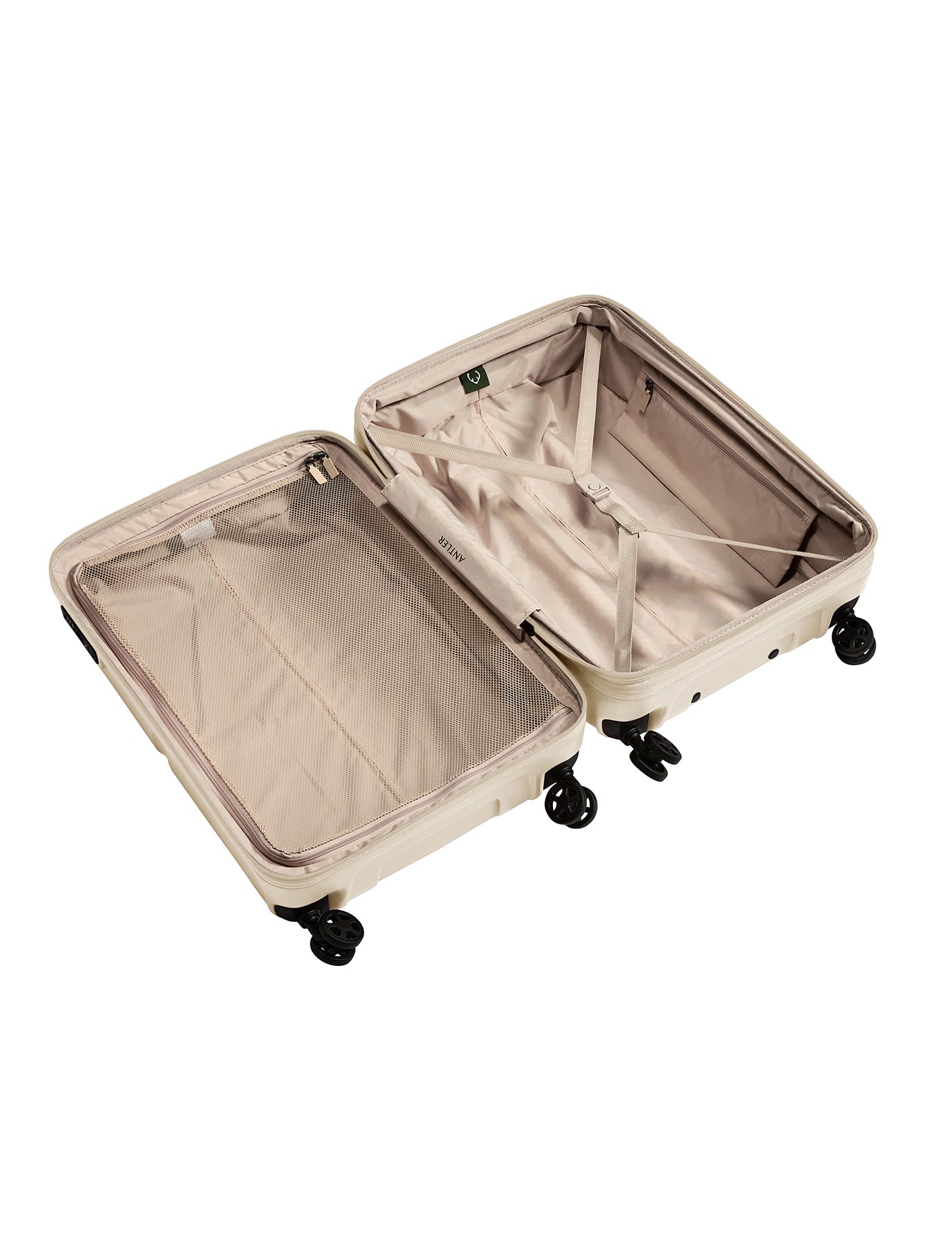 Single Stripe Medium Expandable Suitcase Neutral 68cm