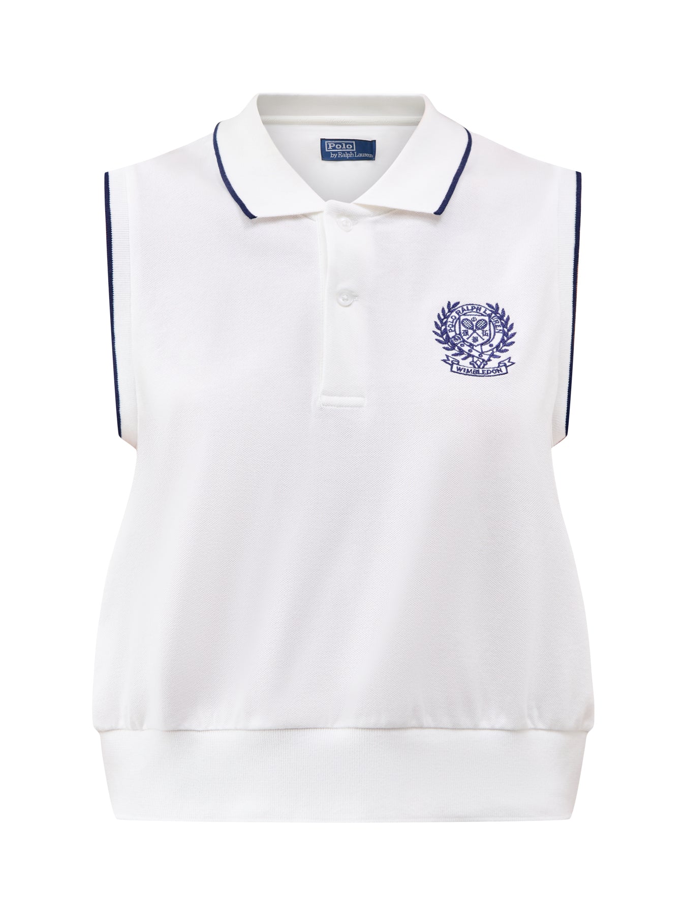 Wimbledon Polo Vest White