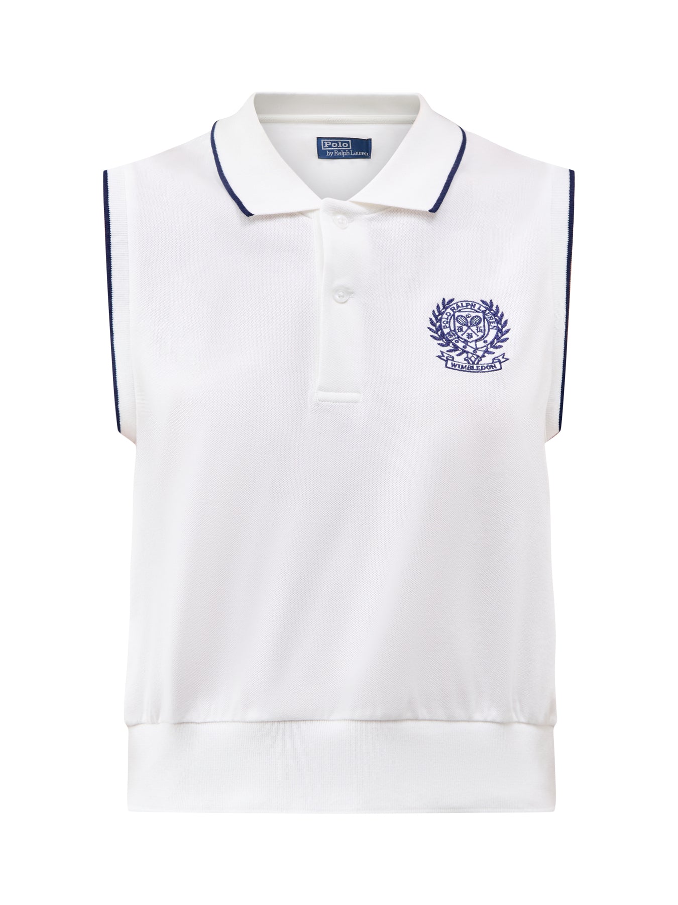 Wimbledon Polo Vest White