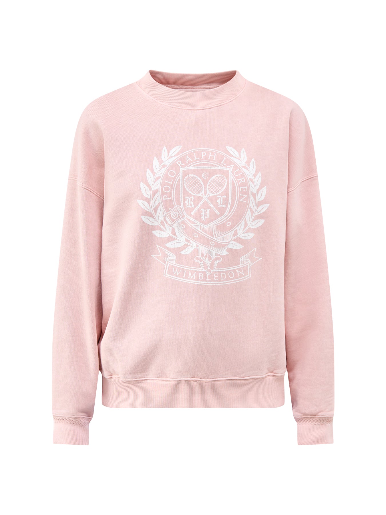 Wimbledon Logo Crew Neck Sweatshirt Pink