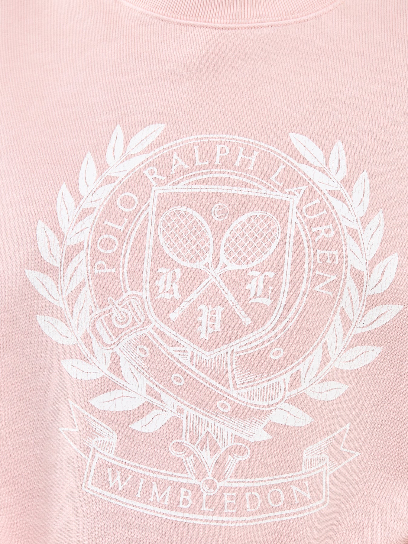 Wimbledon Logo Crew Neck Sweatshirt Pink