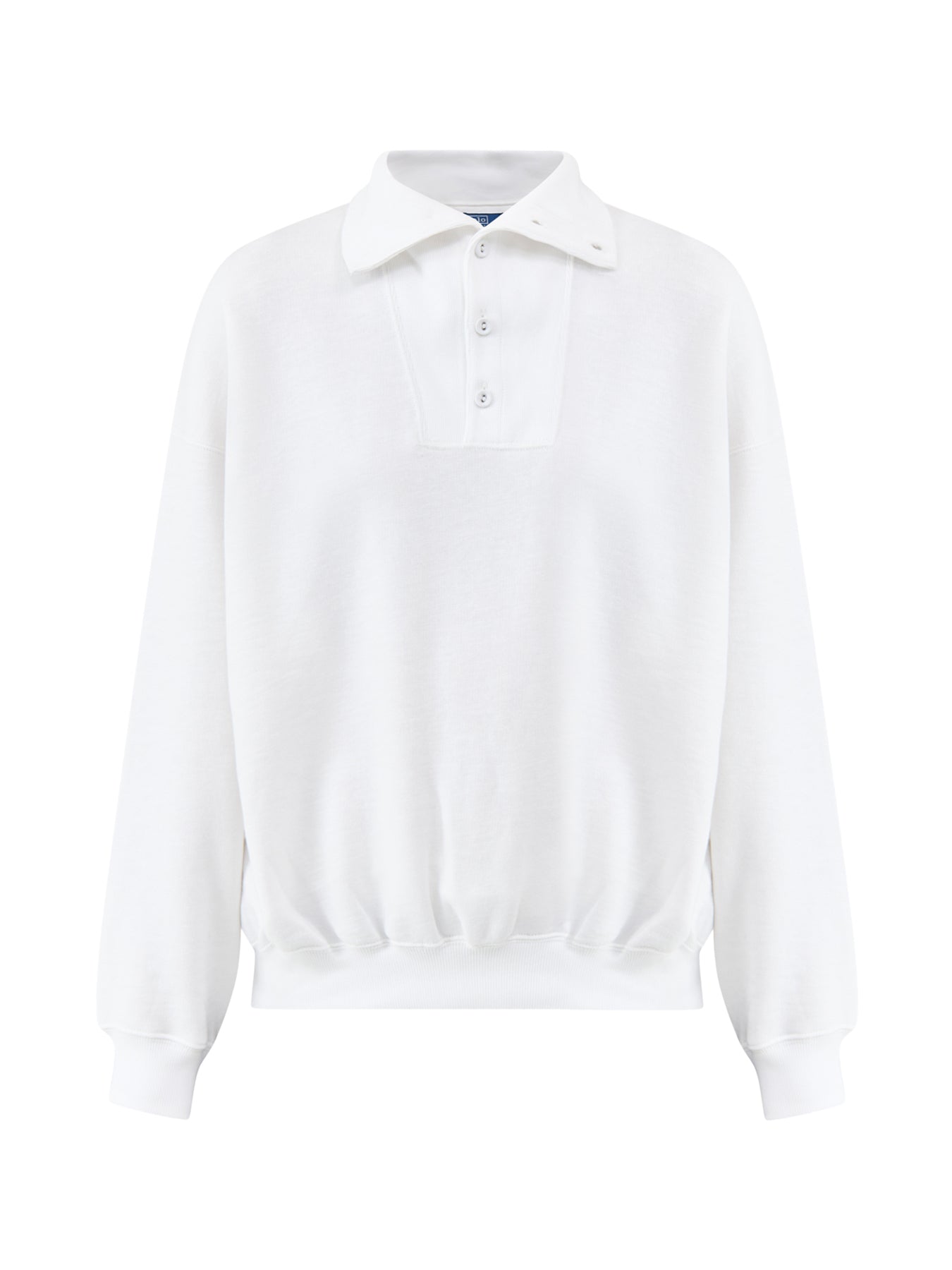 Wimbledon Funnel Neck Logo Fleece White