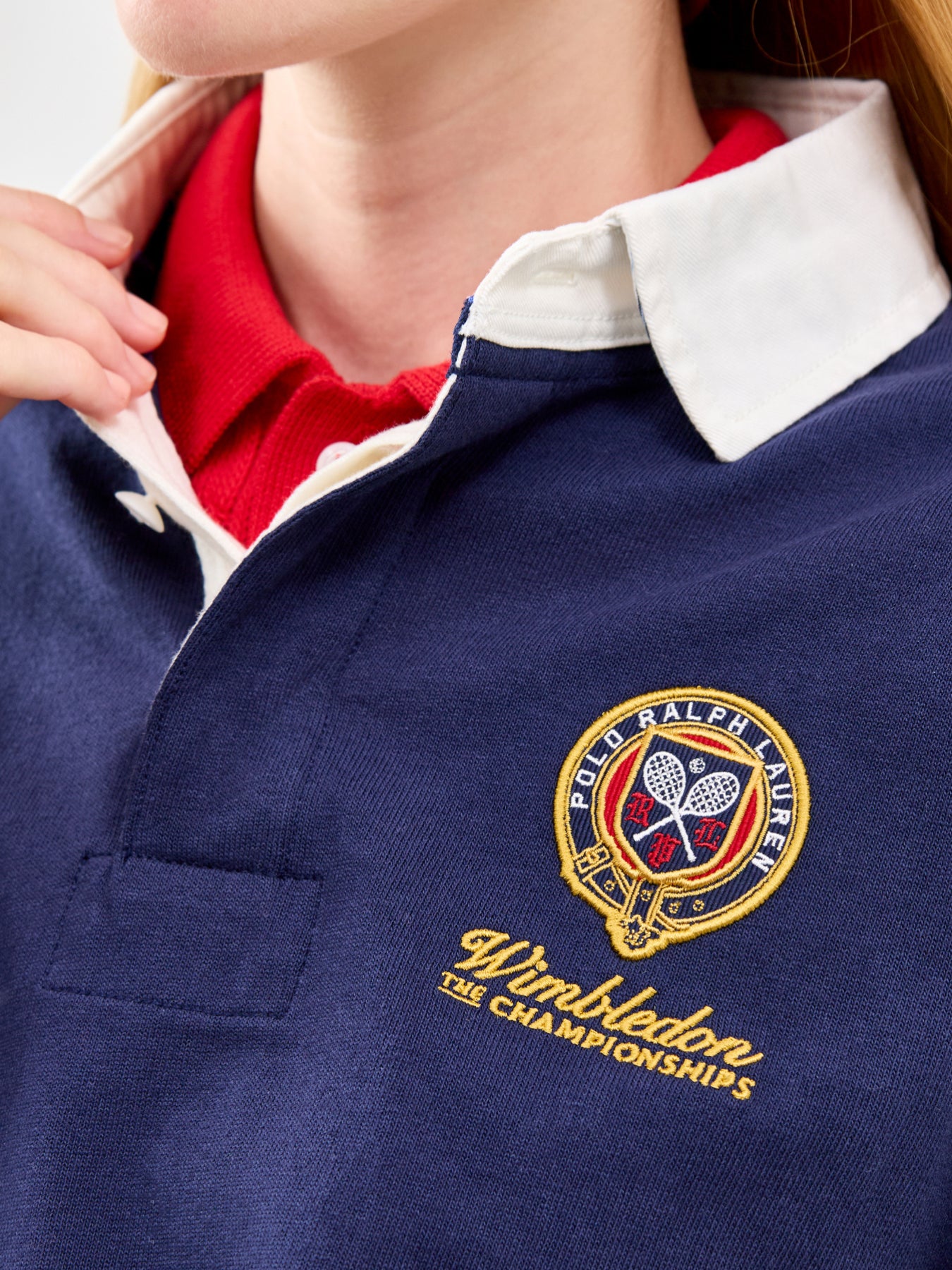 Wimbledon Rugby Collared Top Navy