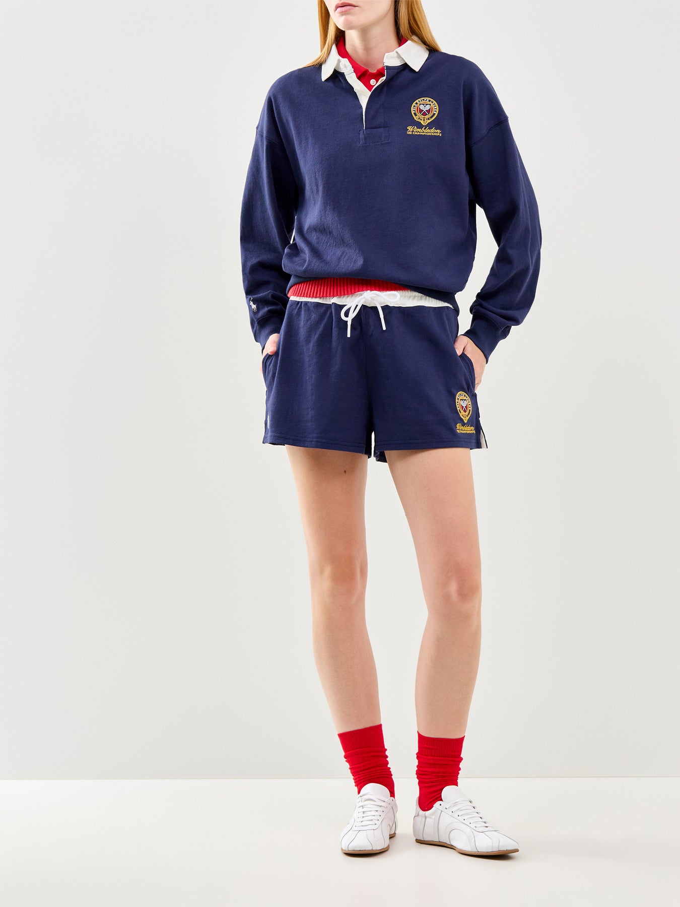 Wimbledon Drawstring Waist Shorts Navy