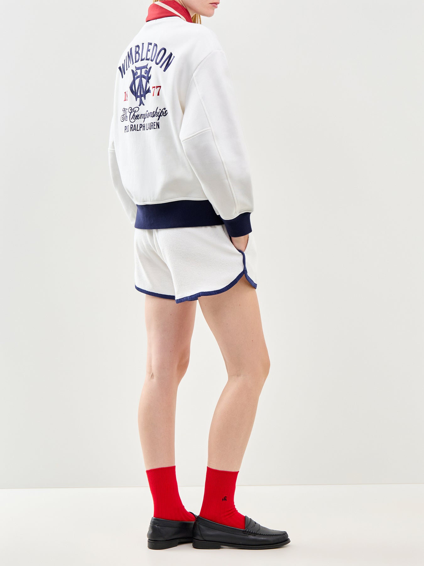 Wimbledon Logo Bomber Jacket White