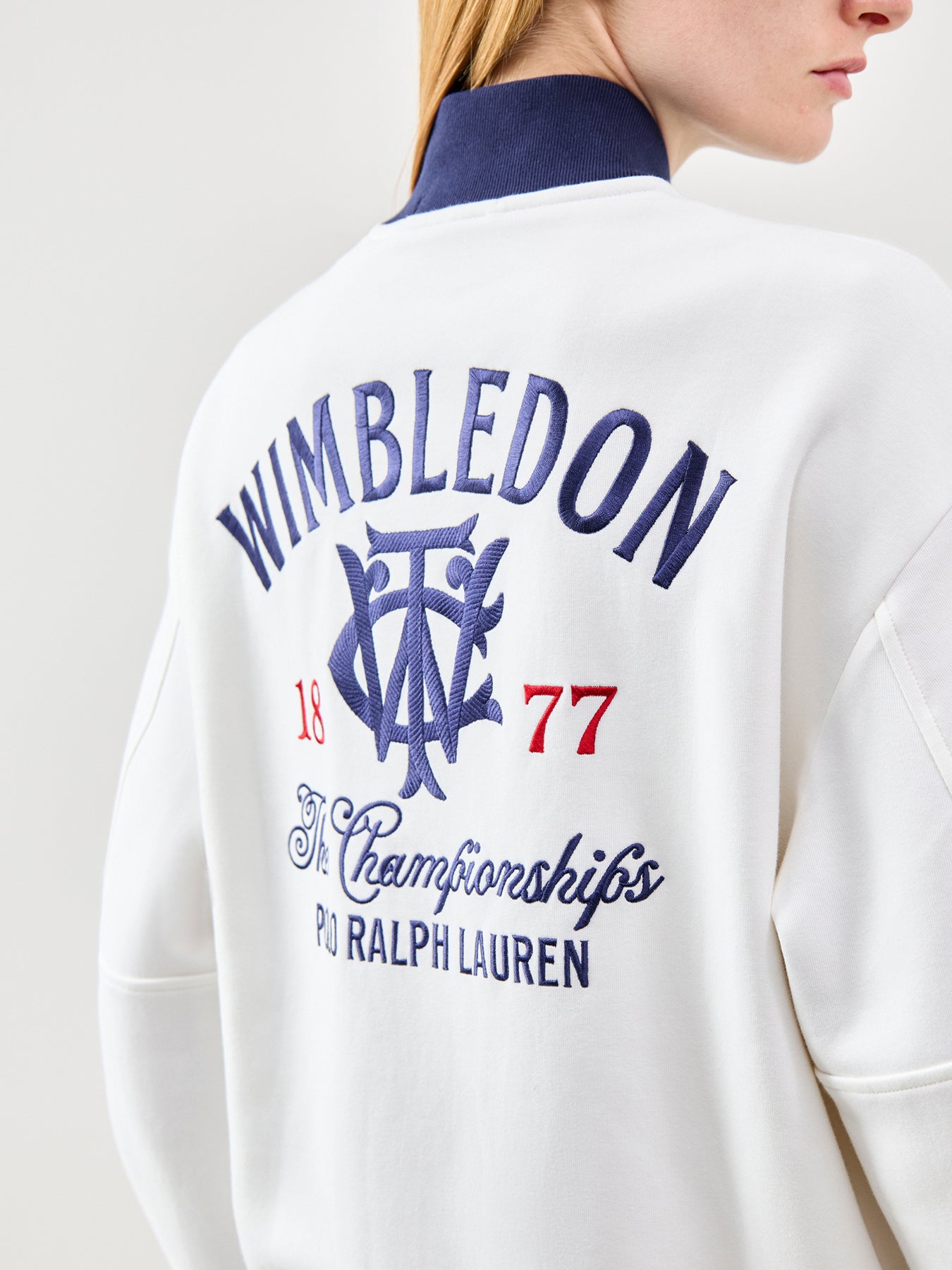 Wimbledon Logo Bomber Jacket White