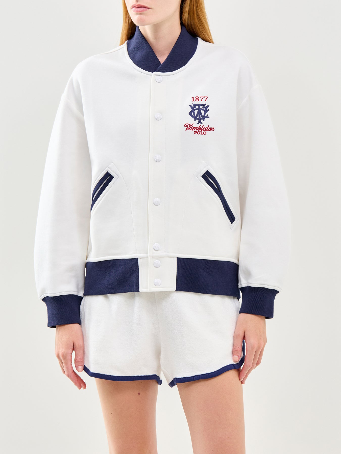 Wimbledon Logo Bomber Jacket White