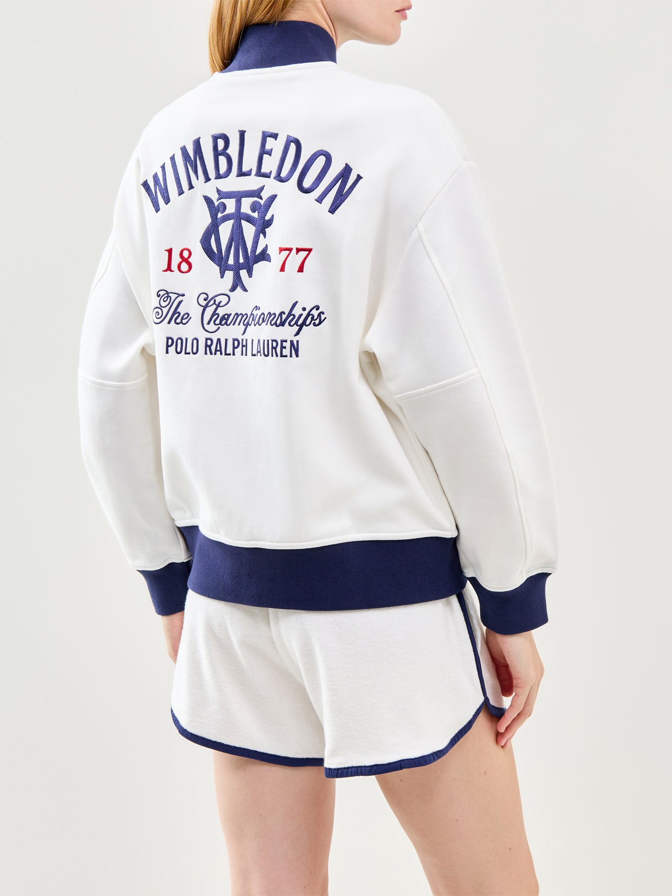Wimbledon Logo Bomber Jacket White