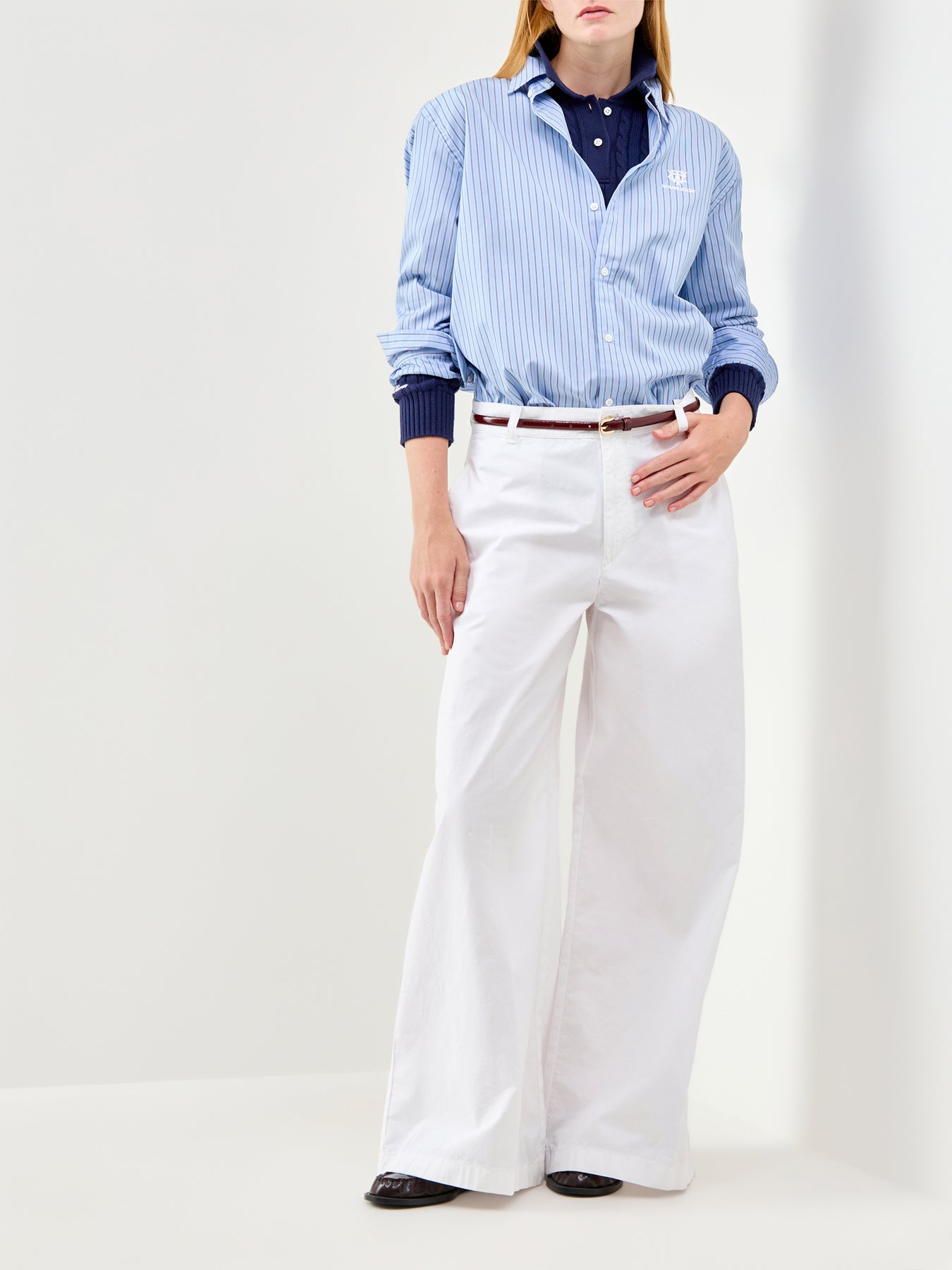 Wimbledon Stripe Shirt Blue