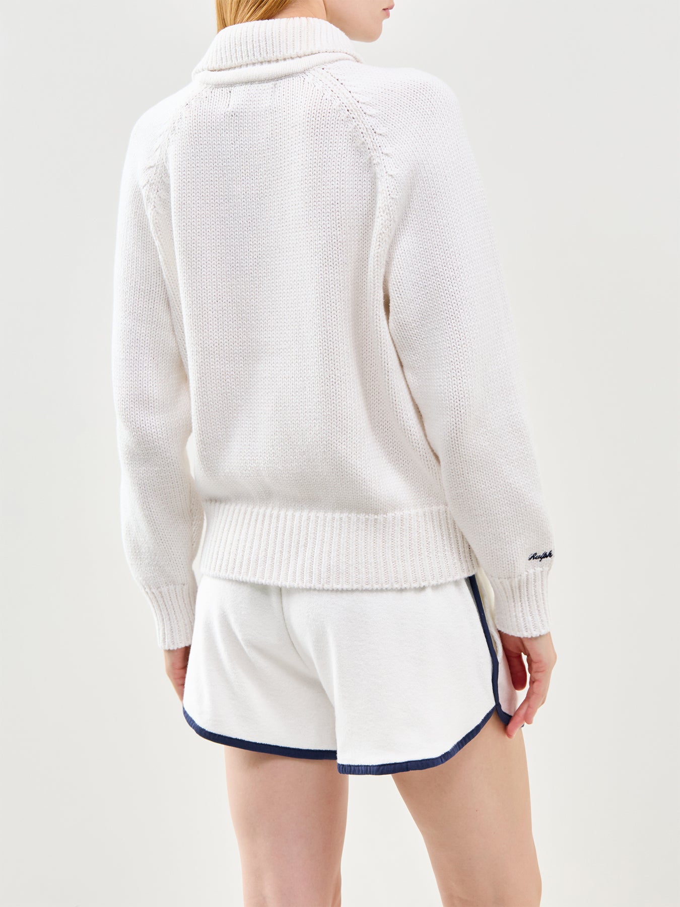 Wimbledon Logo Collared Jumper White