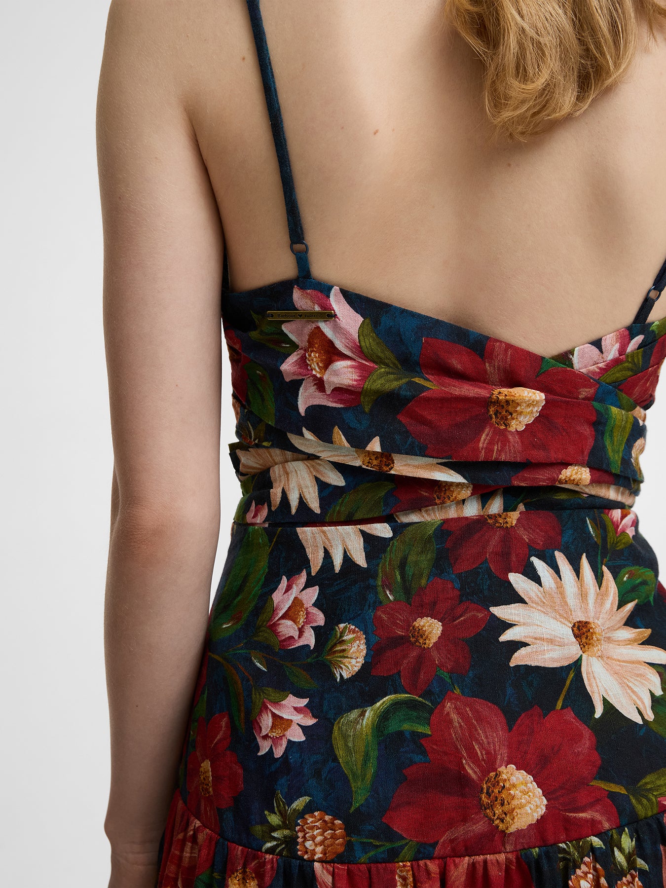 Barbour x Farm Rio Wild Flower Dress Navy