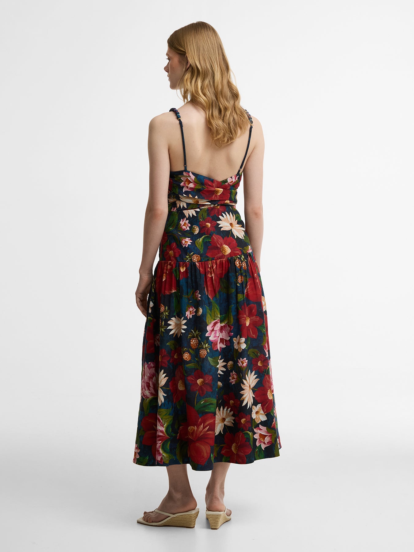 Barbour x Farm Rio Wild Flower Dress Navy