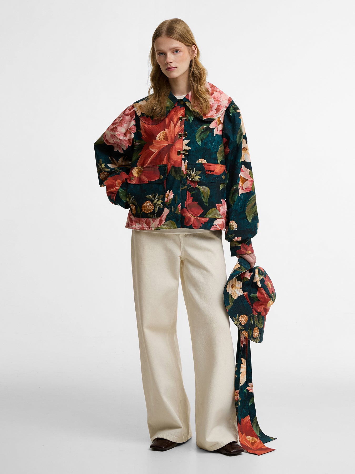 Barbour x Farm Rio Wild Flower Casual Jacket Navy