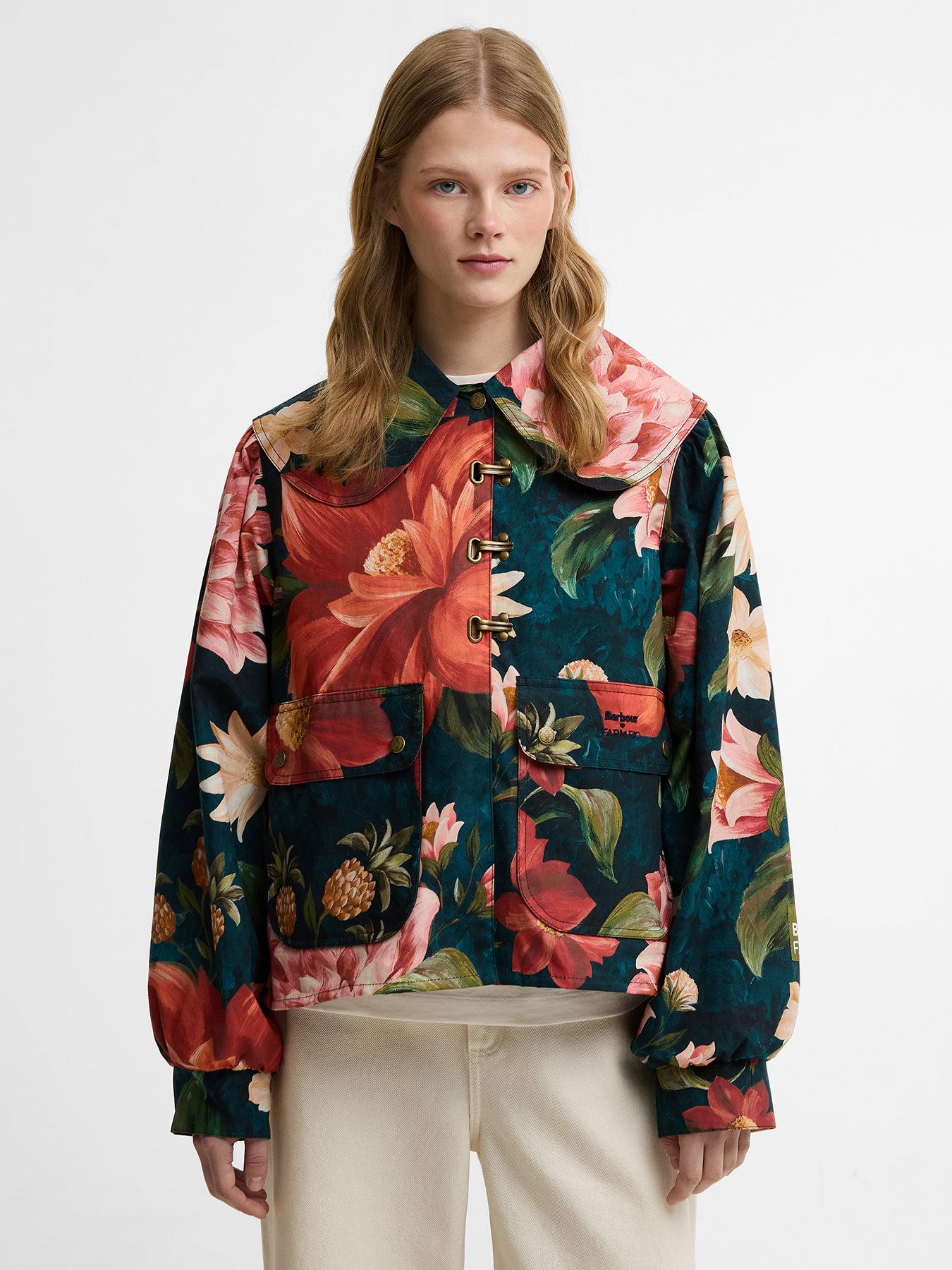 Barbour x Farm Rio Wild Flower Casual Jacket Navy