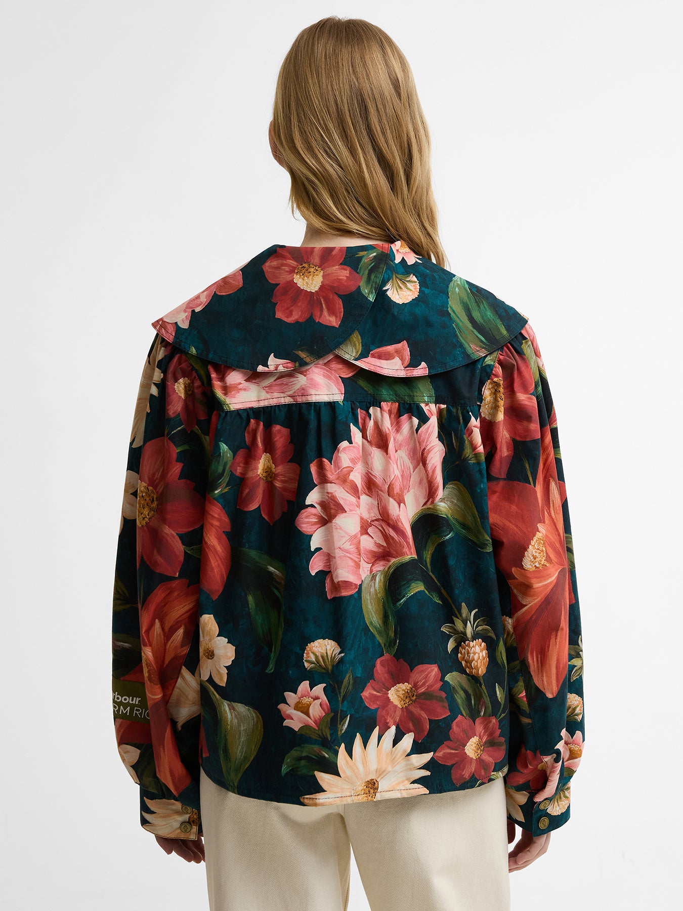 Barbour x Farm Rio Wild Flower Casual Jacket Navy